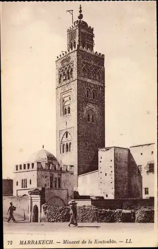 Ak Marrakesch Marokko, Minaret de la Koutoubia