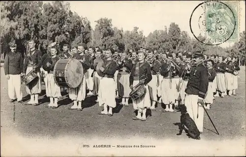 Ak Algerien, Musique des Zouaves, Militärorchester
