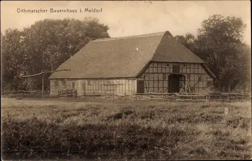 Ak Meldorf in Holstein, Alt-Dithmarscher Bauernhaus