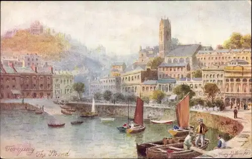 Künstler Ak Wimbush, Torquay Devon England, The Strand, Harbour