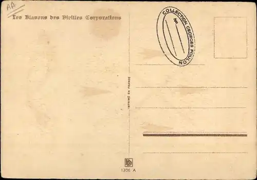 Ak Les blasons des métiers et corporations, Rotisseurs