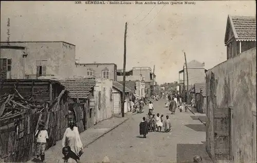 Ak Saint Louis Senegal, Rue Andre Lebon