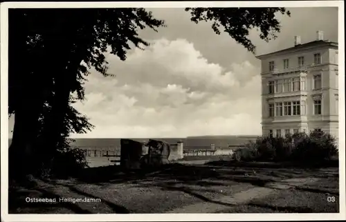 Ak Seebad Heiligendamm Bad Doberan, Villa, Strand, Strandkörbe