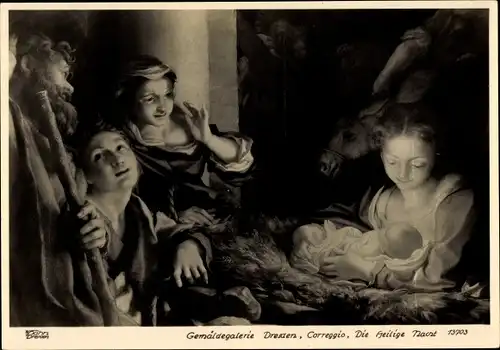 Künstler Ak Correggio, Die heilige Nacht, Dresden Gemäldegalerie, Walter Hahn 13703