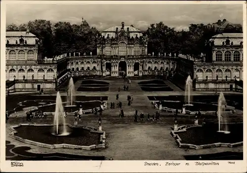 Ak Dresden Altstadt, Zwinger, Wallpavillon