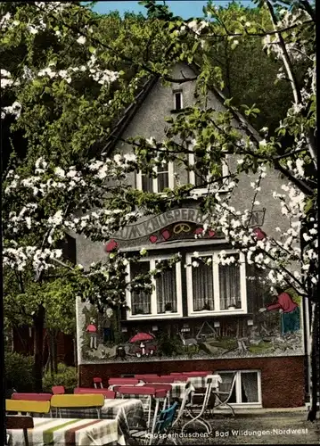 Ak Bad Wildungen in Nordhessen, Zum Knusperhäuschen, Cafe im Wildetal