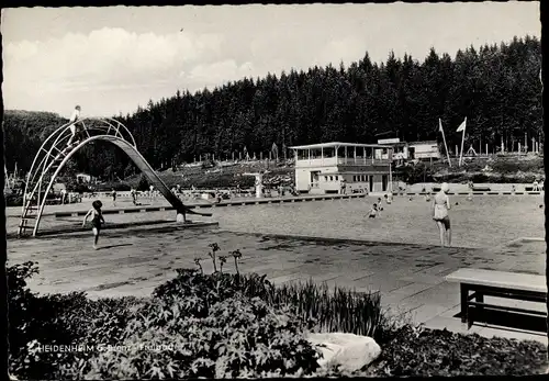 Ak Heidenheim an der Brenz, Schwimmbad, Freibad