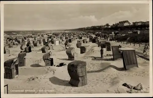 Ak Ostseebad Ahlbeck Heringsdorf auf Usedom, Strand