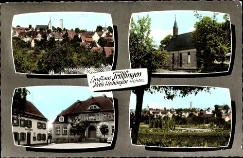 Ak Trillfingen Haigerloch im Zollernalbkreis, Teilansicht, Kirche, Rathaus