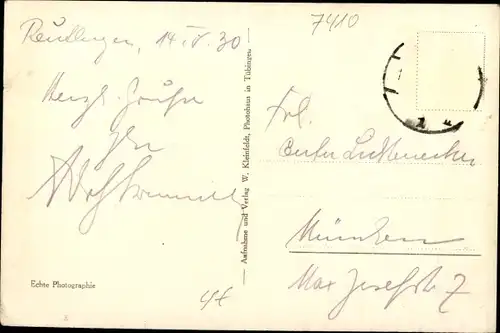 Ak Reutlingen in Württemberg, Stadtblick mit Gartentor und Marienkirche