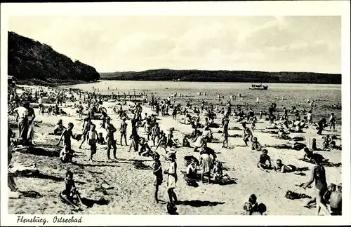 Ak Flensburg in Schleswig Holstein, Strandleben