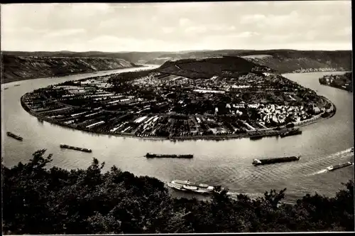 Ak Filsen am Rhein, Rheinbogen b. Boppard u. Filsen am Rhein