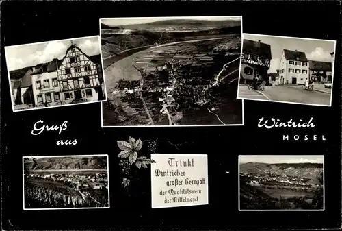Ak Wintrich an der Mosel, Ort mit Umgebung, Gasthof