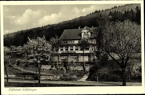 Ak Wolfshagen Langelsheim am Harz, Berghotel und Café