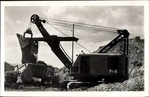 Ak Donzere Mondragon Drôme, Compagnie Nationale du Rhone, Pelle PH