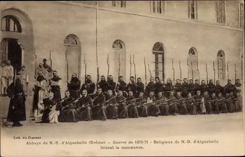 Ak Montjoyer Drôme, Abbaye de Notre Dame d'Aiguebelle, Guerre de 1870-1871