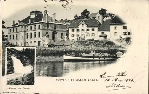 Ak Lac ou Villers Doubs, Ortsansicht, Chute du Doubs