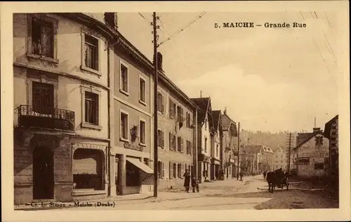 Ak Maiche Doubs, Grande Rue