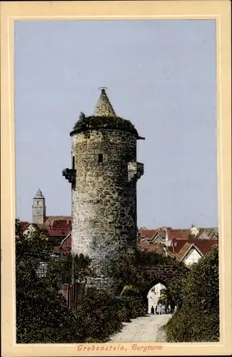 Ak Grebenstein in Nordhessen, Burgturm