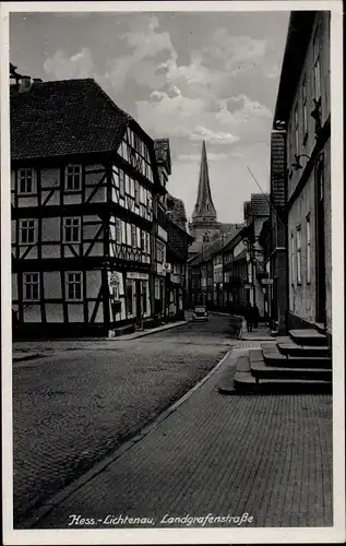 Ak Hessisch Lichtenau in Hessen, Landgrafenstraße