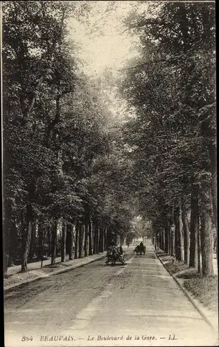 Ak Beauvais Oise, Le Boulevard de la Gare