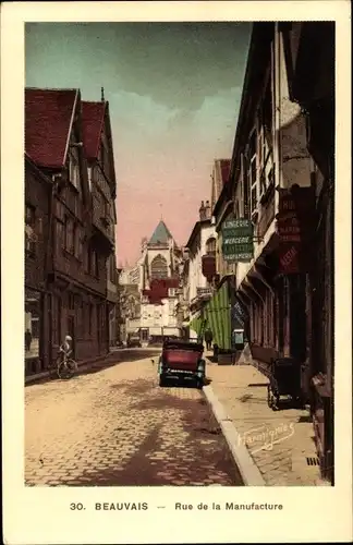 Ak Beauvais Oise, Rue de la Manufacture