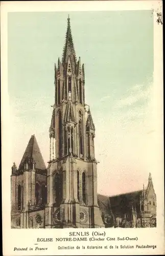 Ak Senlis Oise, Eglise Notre Dame