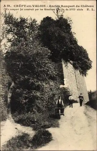 Ak Crépy en Valois Oise, Ancien Rempart du Chateau