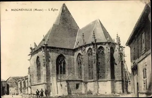 Ak Mogneville Meuse, L'Eglise