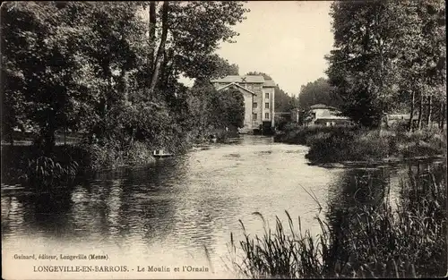 Ak Longeville en Barrois Meuse, Le Moulin et l'Ornain