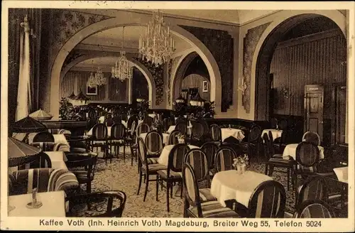 Ak Magdeburg an der Elbe, Kaffee Voth, Breiter Weg 55