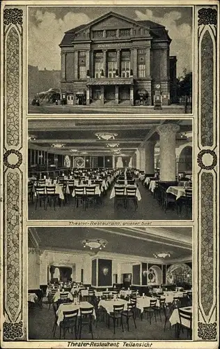 Ak Magdeburg, Zentral Theater, Theaterrestaurant