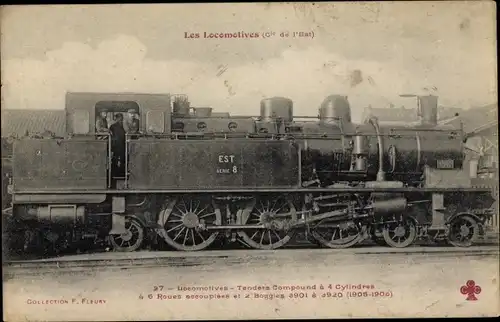 Ak Les Locomotives, Cie de l'Est, Tenders Compound, Serie 8