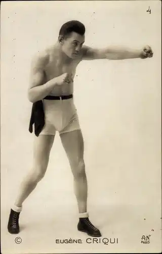 Ak Boxer Eugène Criqui