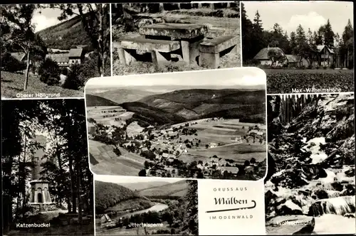 Ak Mülben Waldbrunn im Odenwald, Totale, Ittertalsperre, Katzenbuckel, Wolfsschlucht, Ob. Höllgrund