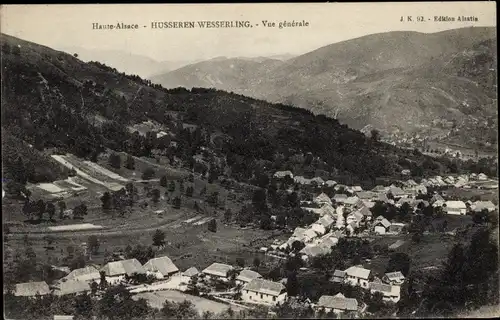 Ak Husseren Hüsseren Wesserling Elsass Haut Rhin, Gesamtansicht