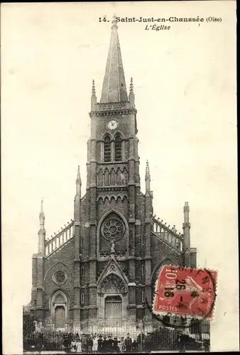 Ak Saint Just en Chaussée Oise, L'Eglise