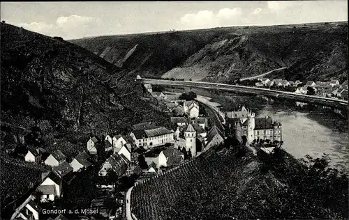 Ak Gondorf an der Mosel, Ort mit Umgebung