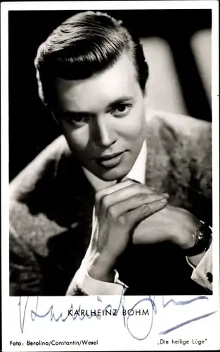 Ak Schauspieler Karlheinz Böhm, Portrait, Autogramm