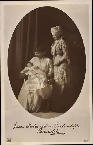 Ak Kronprinzessin Cecilie von Preußen, Kaiserin Auguste Viktoria, Alexandrine, NPG 5237