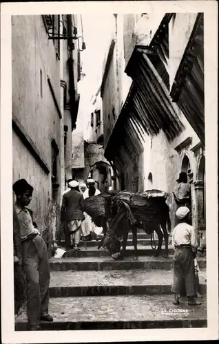 Ak Algier Alger Algerien, Casbah, Rue N'Fissah