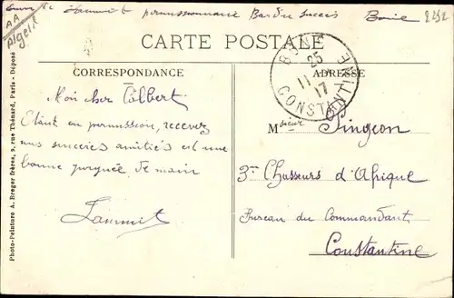 Ak Bone Algerien, Statue de Bertagna