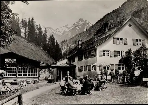 Ak Oberstdorf im Oberallgäu, Cafe Gruben, Terrasse