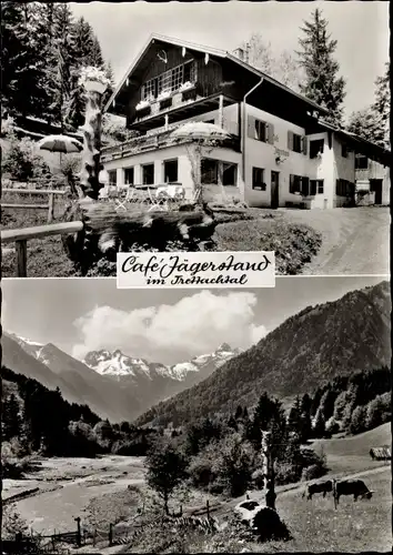 Ak Oberstdorf im Oberallgäu, Cafe Jägerstand, Kühe