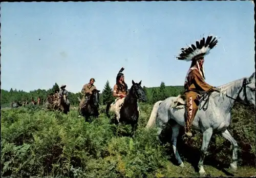 Ak Der Schatz im Silbersee, Filmszene, Indianer