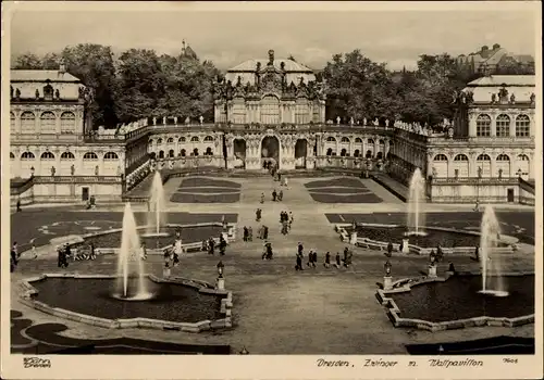 Ak Dresden Altstadt, Zwinger, Wallpavillon