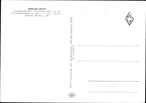 Ak Langscheid in der Eifel, Pension Krupp