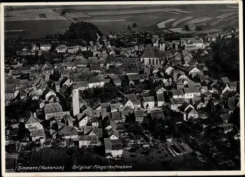 Ak Simmern im Hunsrück, Luftaufnahme