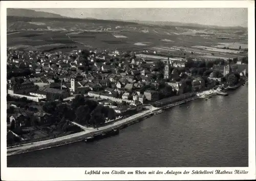 Ak Eltville am Rhein Hessen, Blick auf den Ort, Sektkellerei Matheus Müller