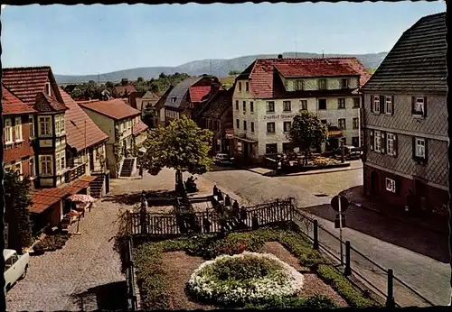 Ak Beerfelden Oberzent im Odenwald, Brunnengärtchen an der Mümlingquelle, Gasthof